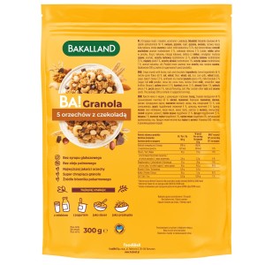BA! Granola 5 orzechów z czekoladą 300g Bakalland